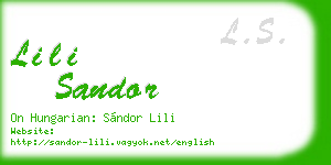 lili sandor business card